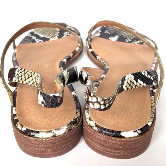 Madewell • Heidi Slingback Snake Embossed Sandals - Picture 4 of 10